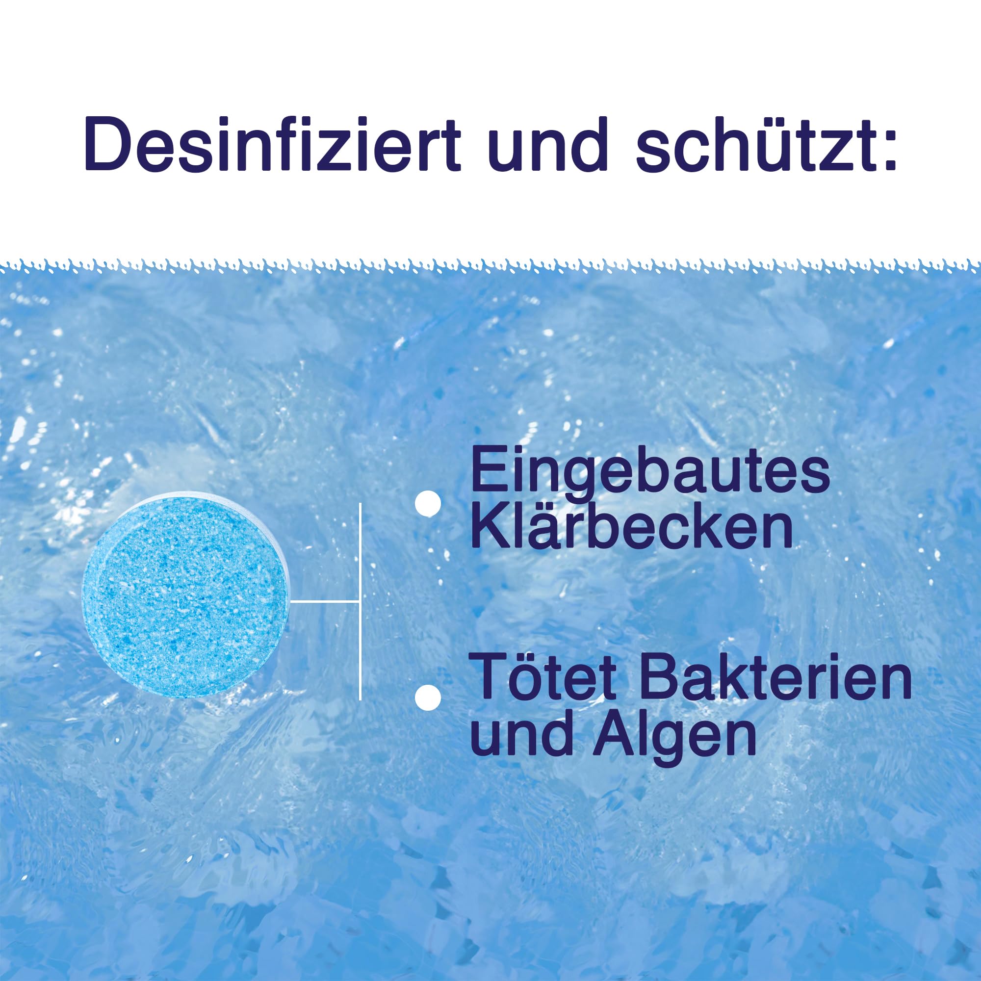 Chlor Multitabletten 11 in 1 Blue – 1kg Eimer mit 20g Tabletten – Langsam löslich für Pool & Whirlpool – Komplettpflege gegen Algen, Trübung, Kalk & Bakterien