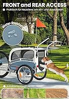 Vista 7 de Sepnine 2 en 1 Remolque de Bicicleta para Mascotas con una Rueda de Carrito de 15 cm Adecuada para Perros Pequeños y Medianos, Capacidad de Carga