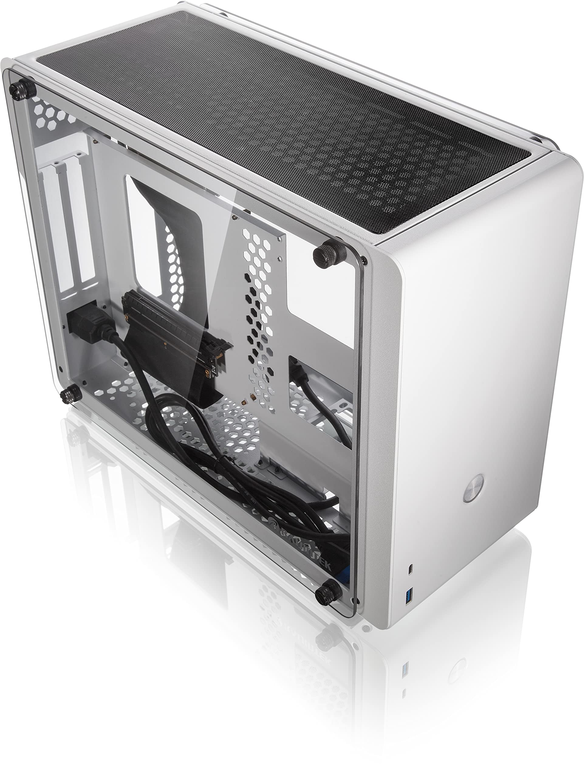 Raijintek Case Mini ITX Ophion Evo con Pannelli in Vetro (Bianco)