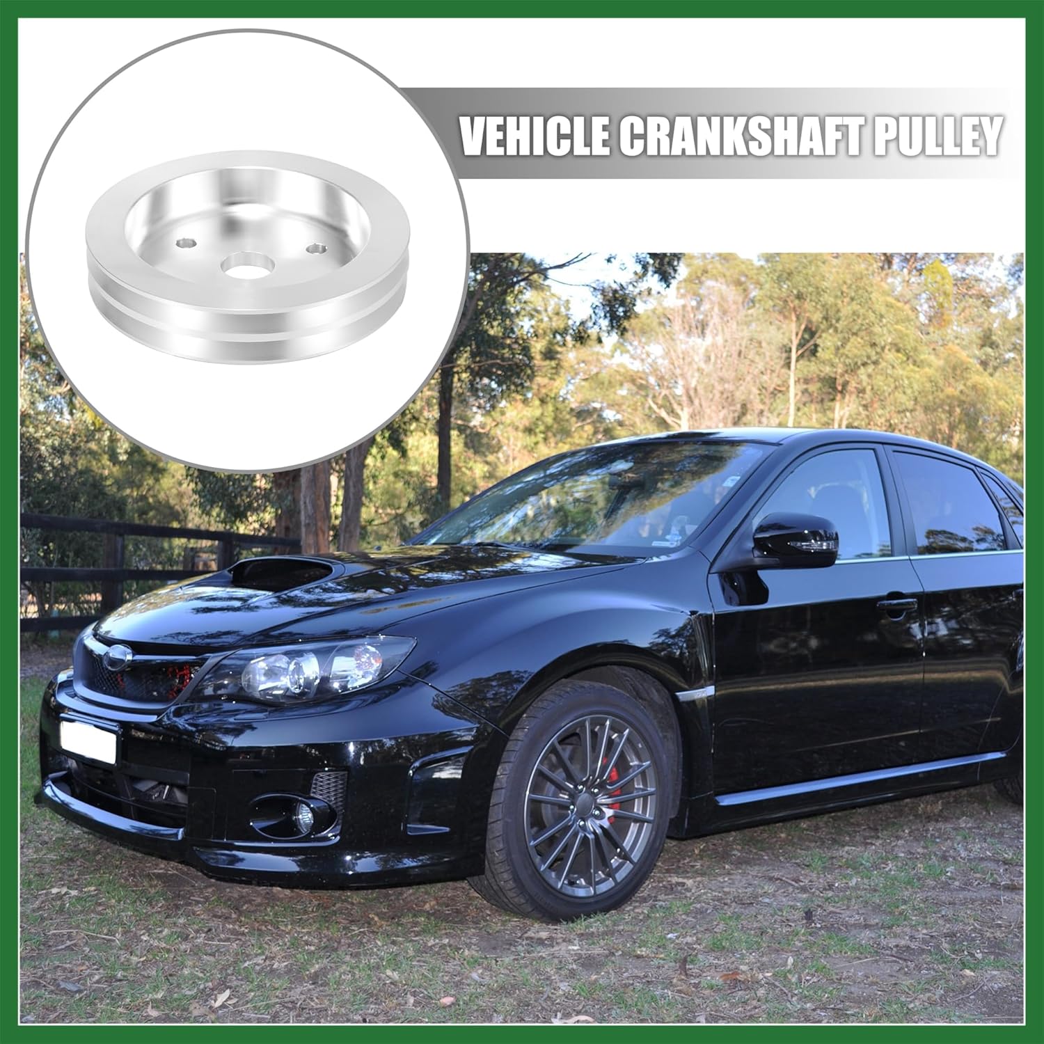 Motoforti Vehicle Crankshaft Pulley Short Water Pump Double Groove Crank Pulley for Chevy SBC 350 Engine Long-Lasting