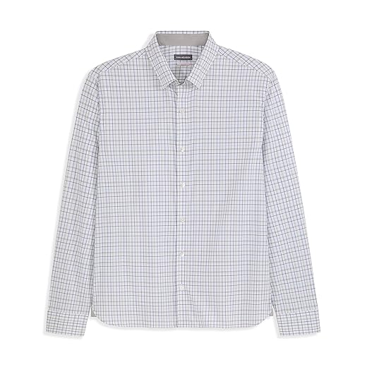 Van Heusen Men's Wrinkle Free Long Sleeve Button Down Shirt, Red Pinot Noir, Large