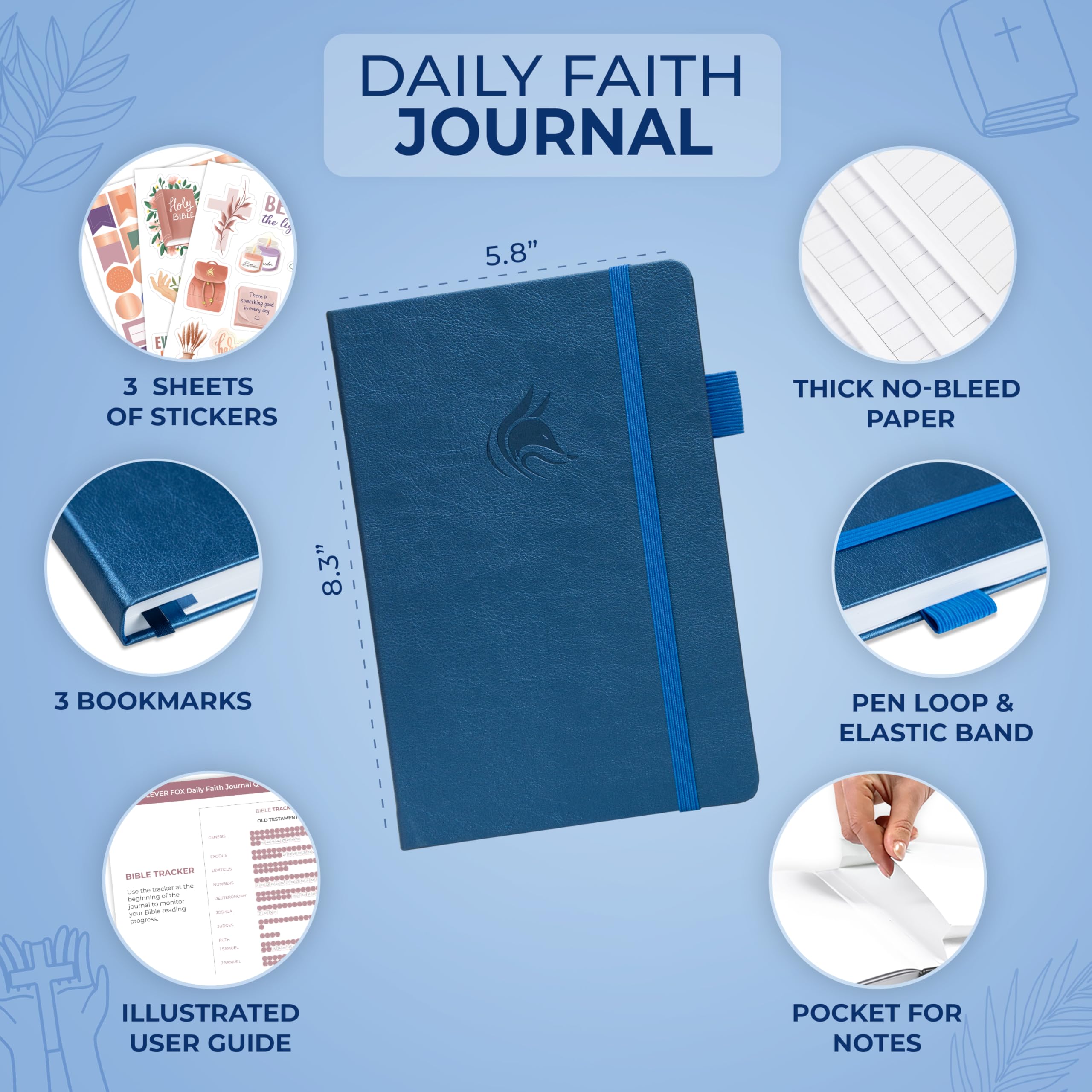 Clever Fox Daily Faith Journal, Guided Prayer, Gratitude & Bible Study Notebook - Image 2