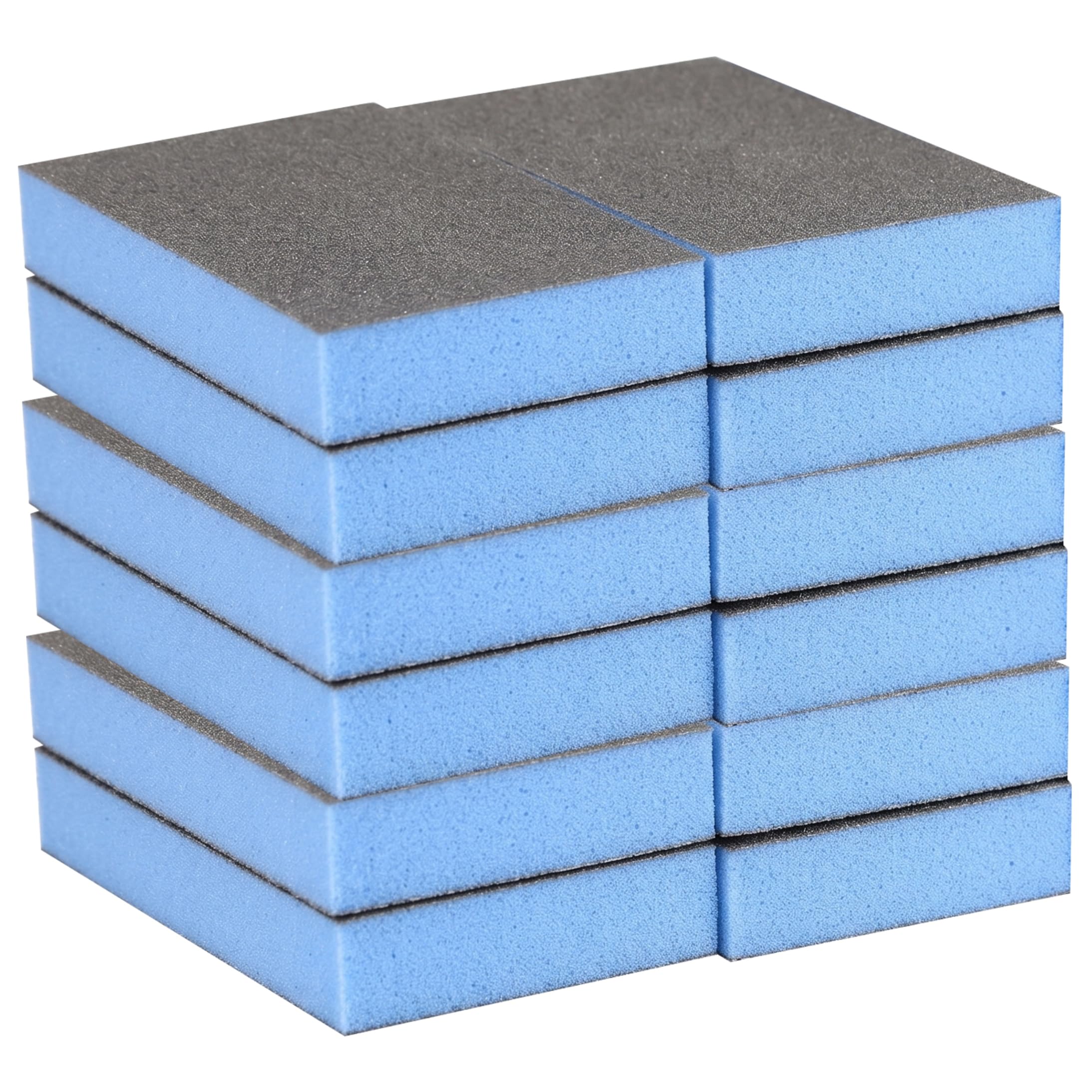 Gemuseeee 12PCS Heavy Duty Carborundum Scrub Sponges Rust Eraser Pot Cleaner for Kitchen - Blue