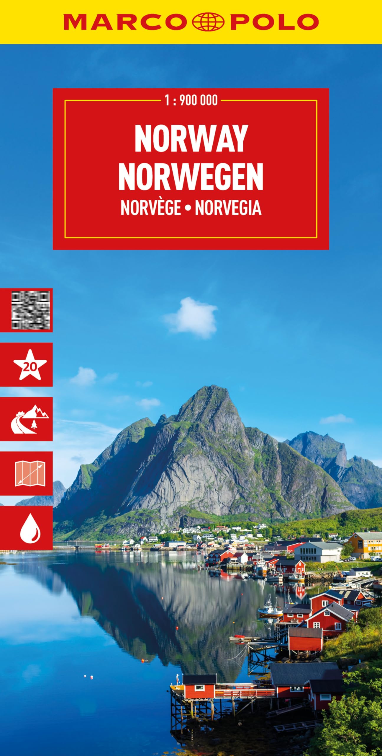 Marco Polo Norway Travel Map: Road Map for Road Trips with Top Sights and Scenic Routes (Folded Map): wegenkaart 1:900.000 (Marco Polo Maps)