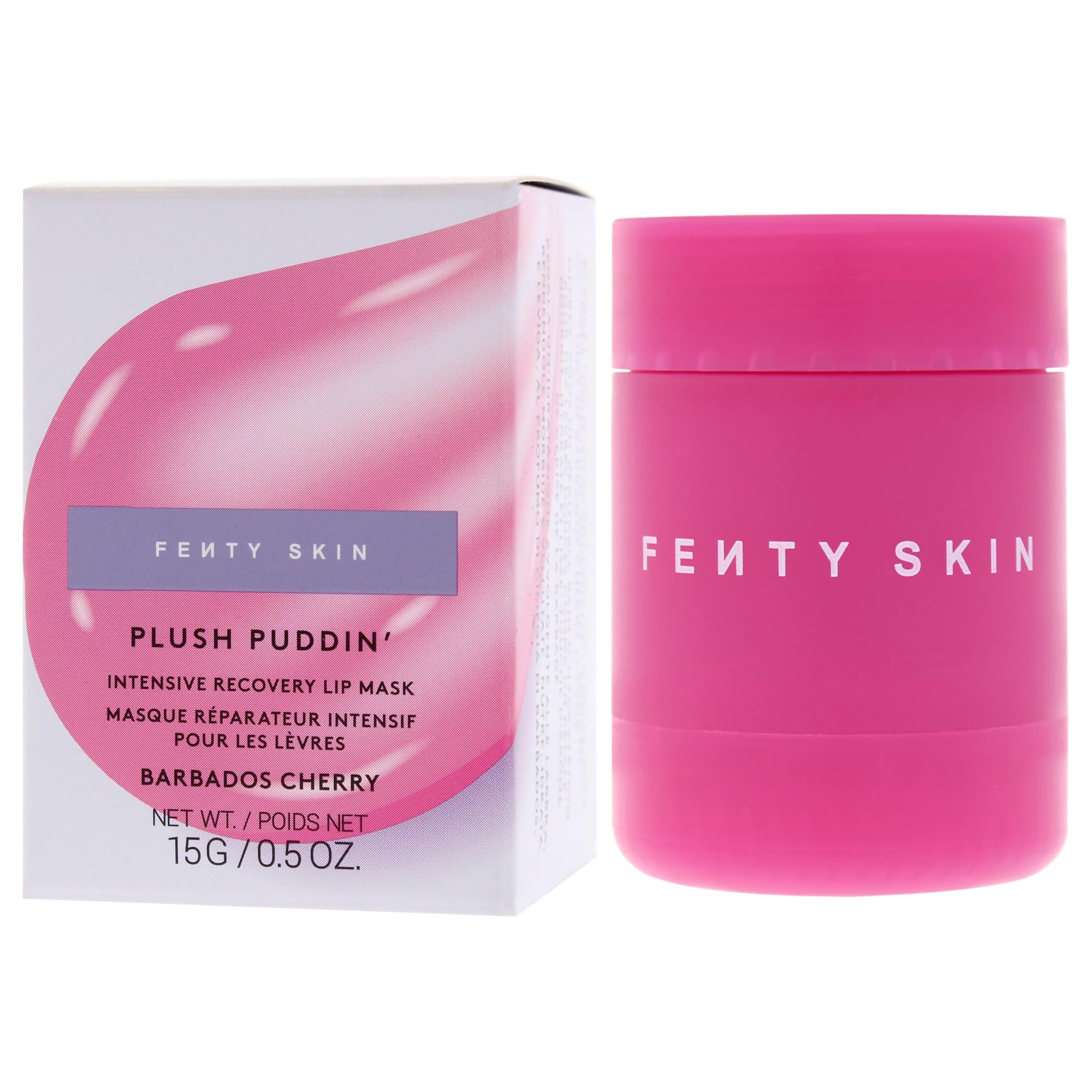 Fenty Beauty Plush Puddin Intensive Recovery Lip Mask Barbados Cherry 0.5 oz