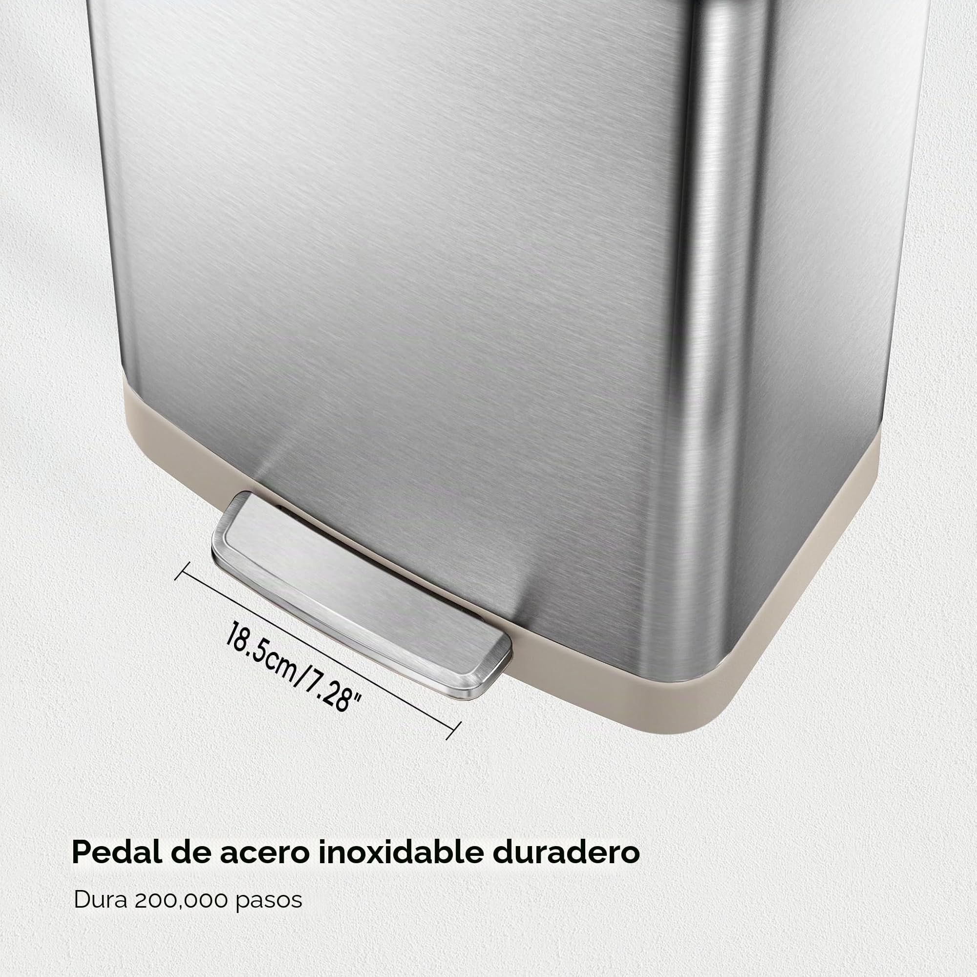 EKO Hudson Cubo de Basura Comercial 75 L con Compartimento para Bolsas