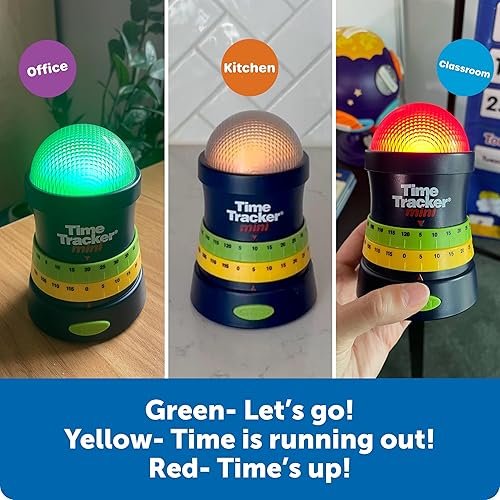 Miniatura 6 de Juego con temporizador Time Tracker Mini de Learning Resources, 3 1/4× 3 1/4 × 4 3/4 pulgadas, de color azul, verde, rojo y amarillo (LRNLER6909)