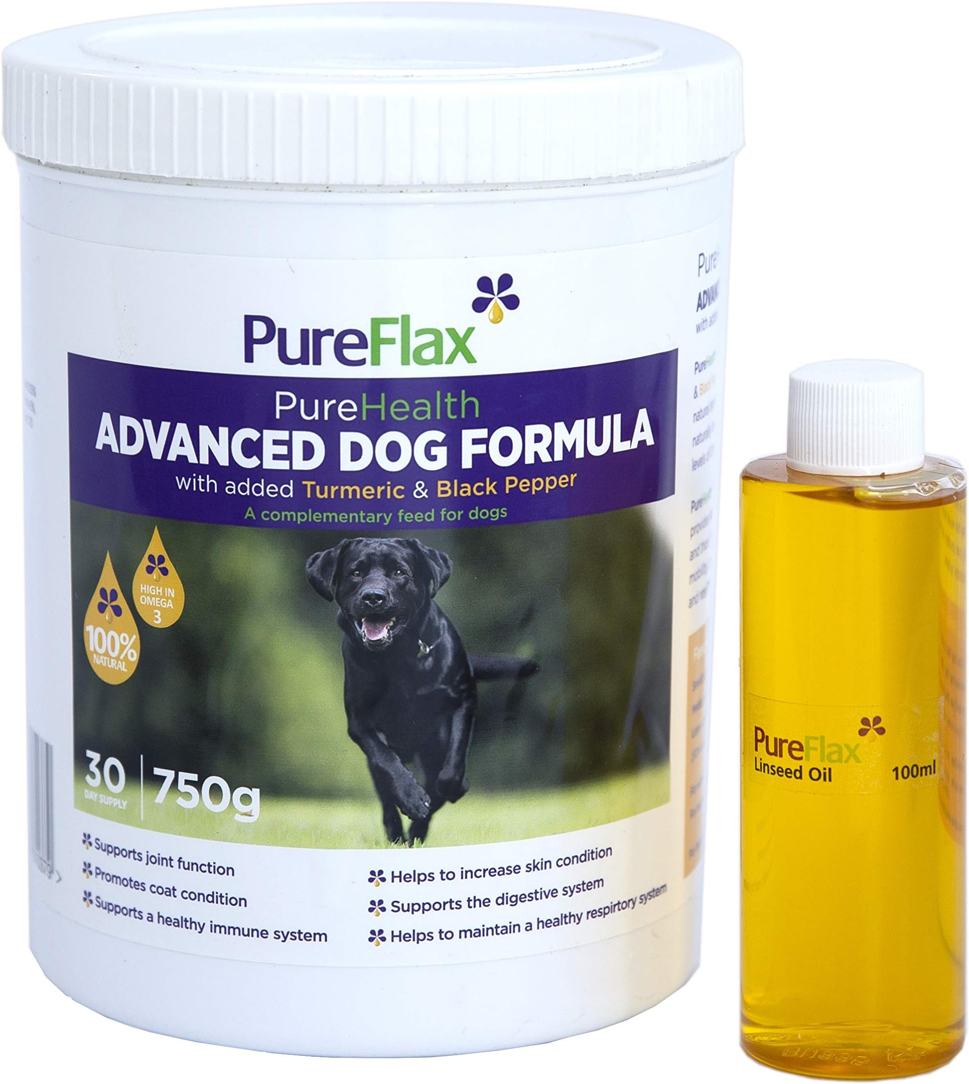 Pureflax Advanced Dog Formula with Added Turmeric