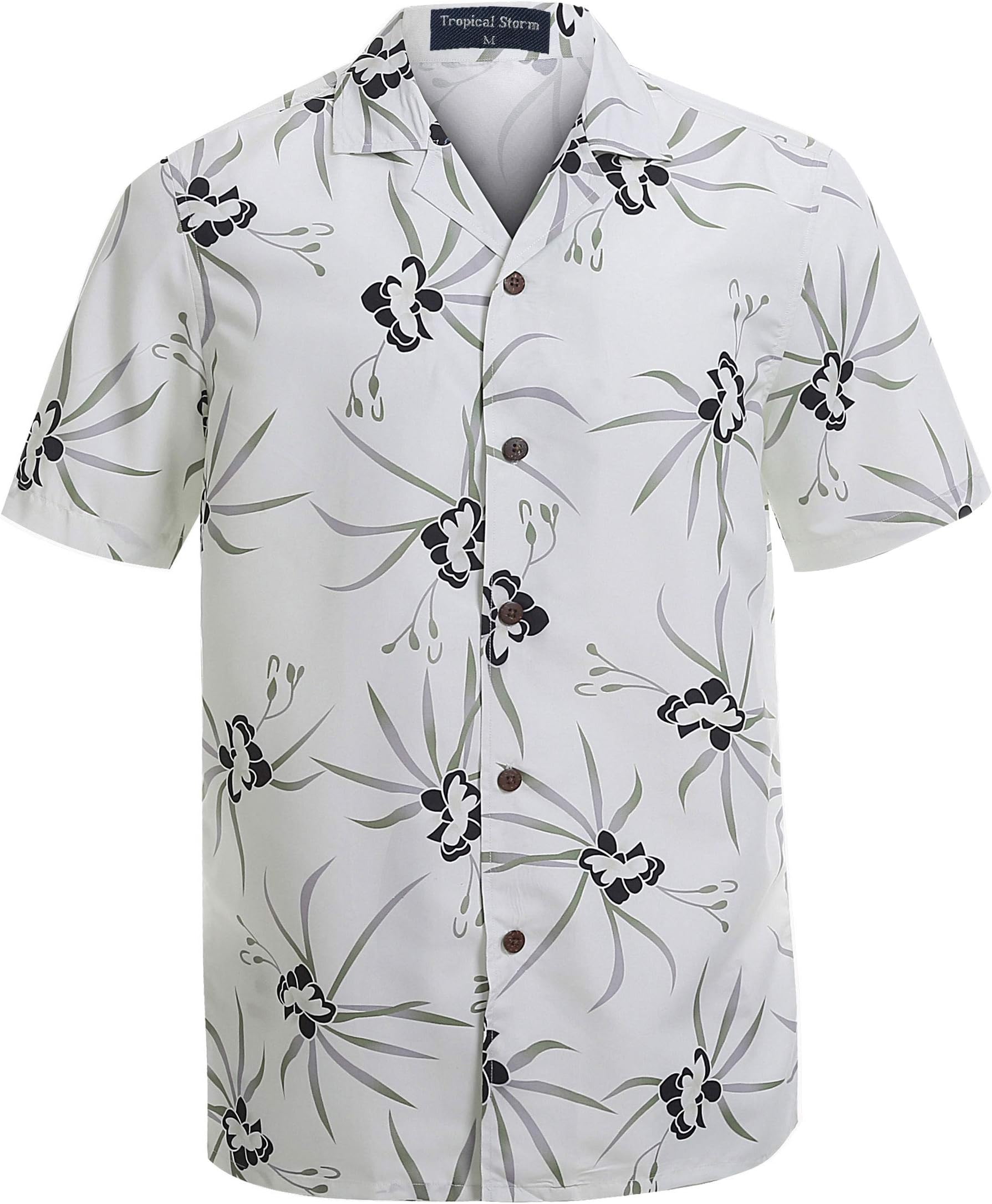 Hawaiian Shirts for Men Short Sleeve Regular Fit Mens Floral Shirts