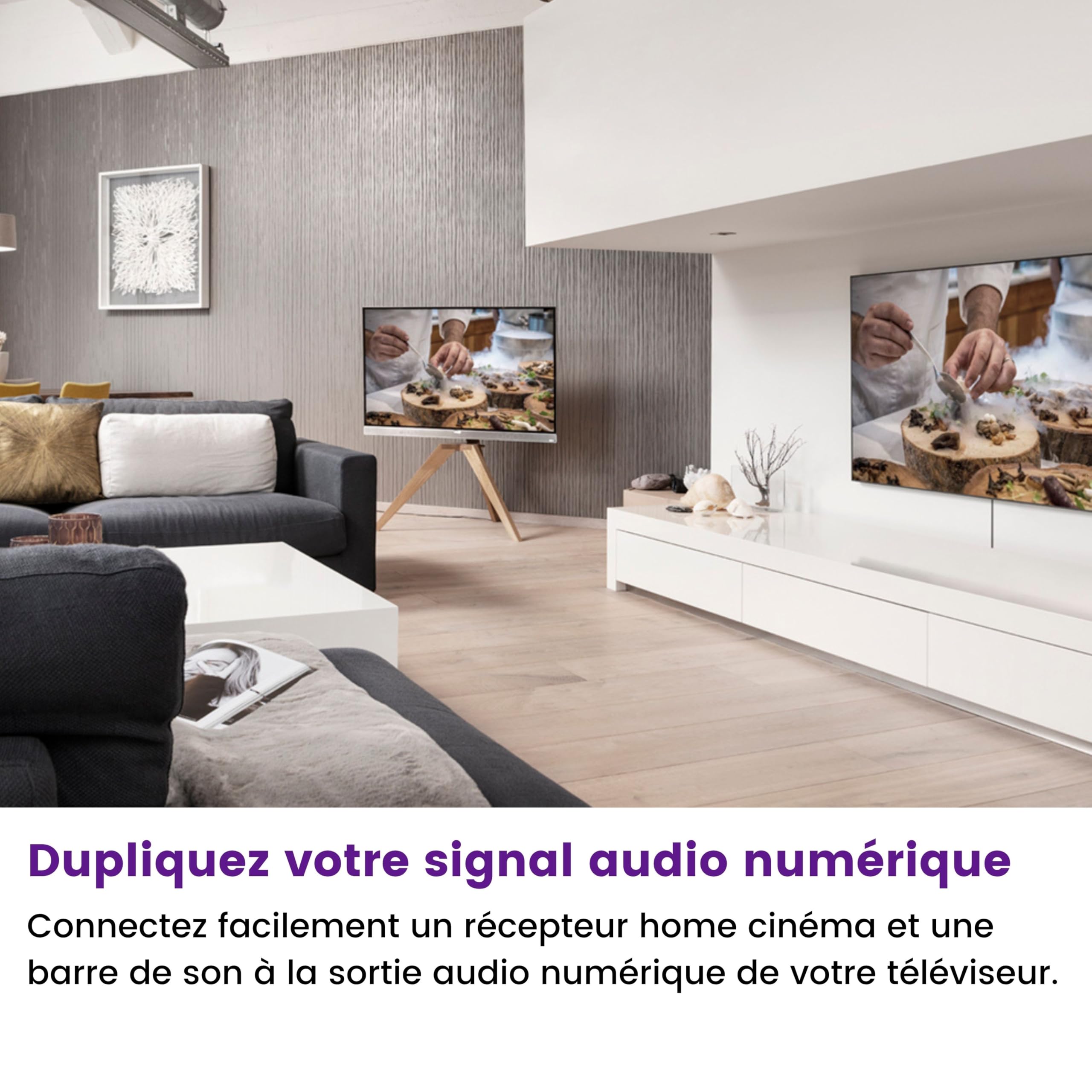 Doubleur Optique - Marmitek Split TS12 - Toslink Audio Splitter - Repartiteur SPDIF - 1 entrée / 2 sorties - 192 kHz - aucune perte de qualité grâce aux amplificateurs intégrés
