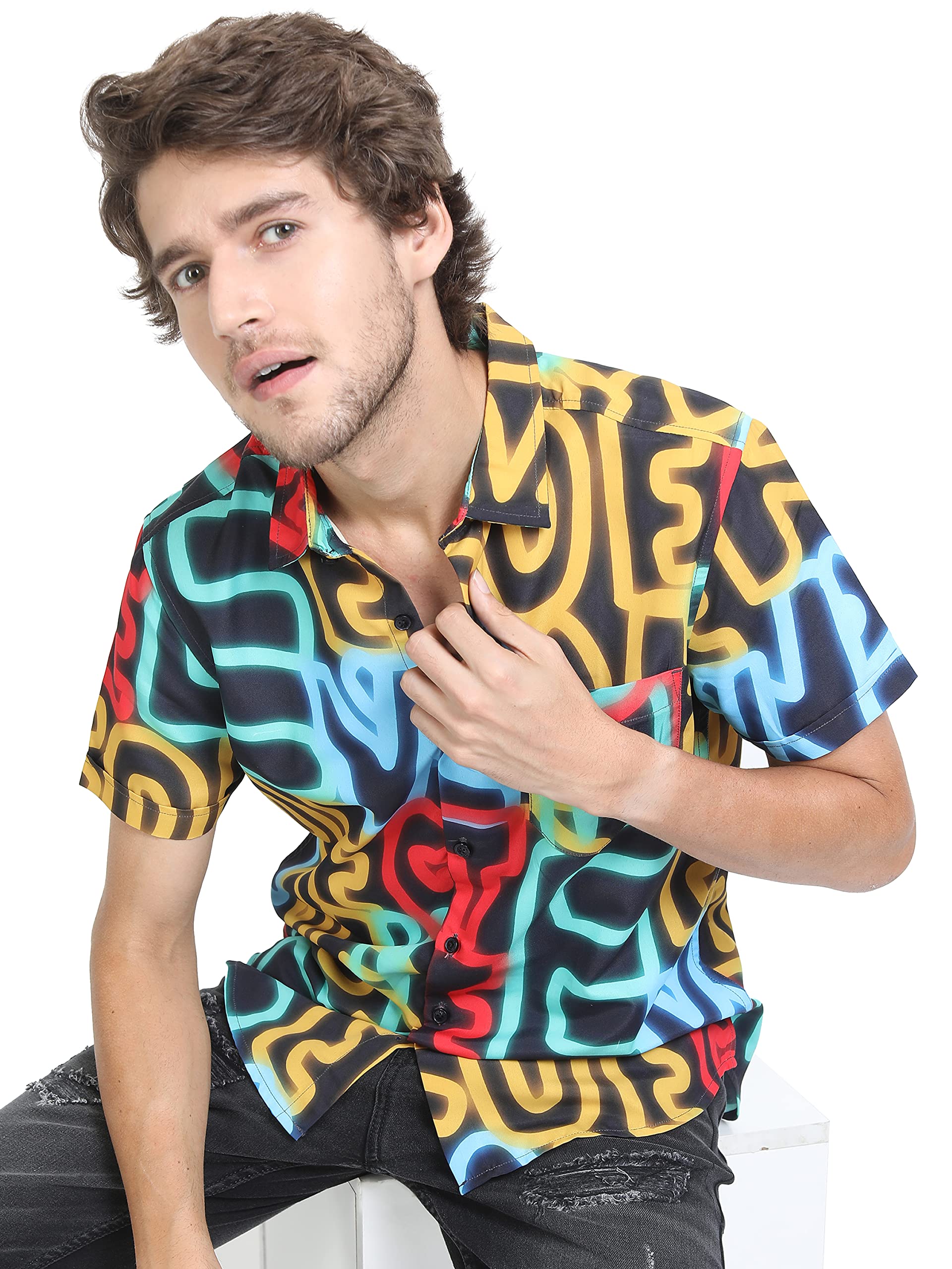 KETCHMen Slim Fit Printed Half Sleeve Shirt