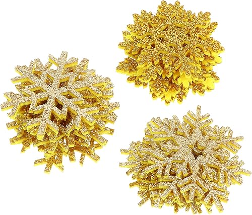 Miniatura 5 de EXCEART Parches bordados de Navidad con copos de nieve, apliques de copo de nieve para planchar en ropa, fiesta, decoración de Navidad,