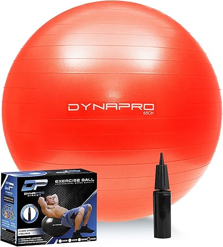 DYNAPRO Pelota de ejercicio extra gruesa, material ecológico y antiestallido, soporta más de 2200 libras, pelota de estabilidad para el hogar, yoga,
