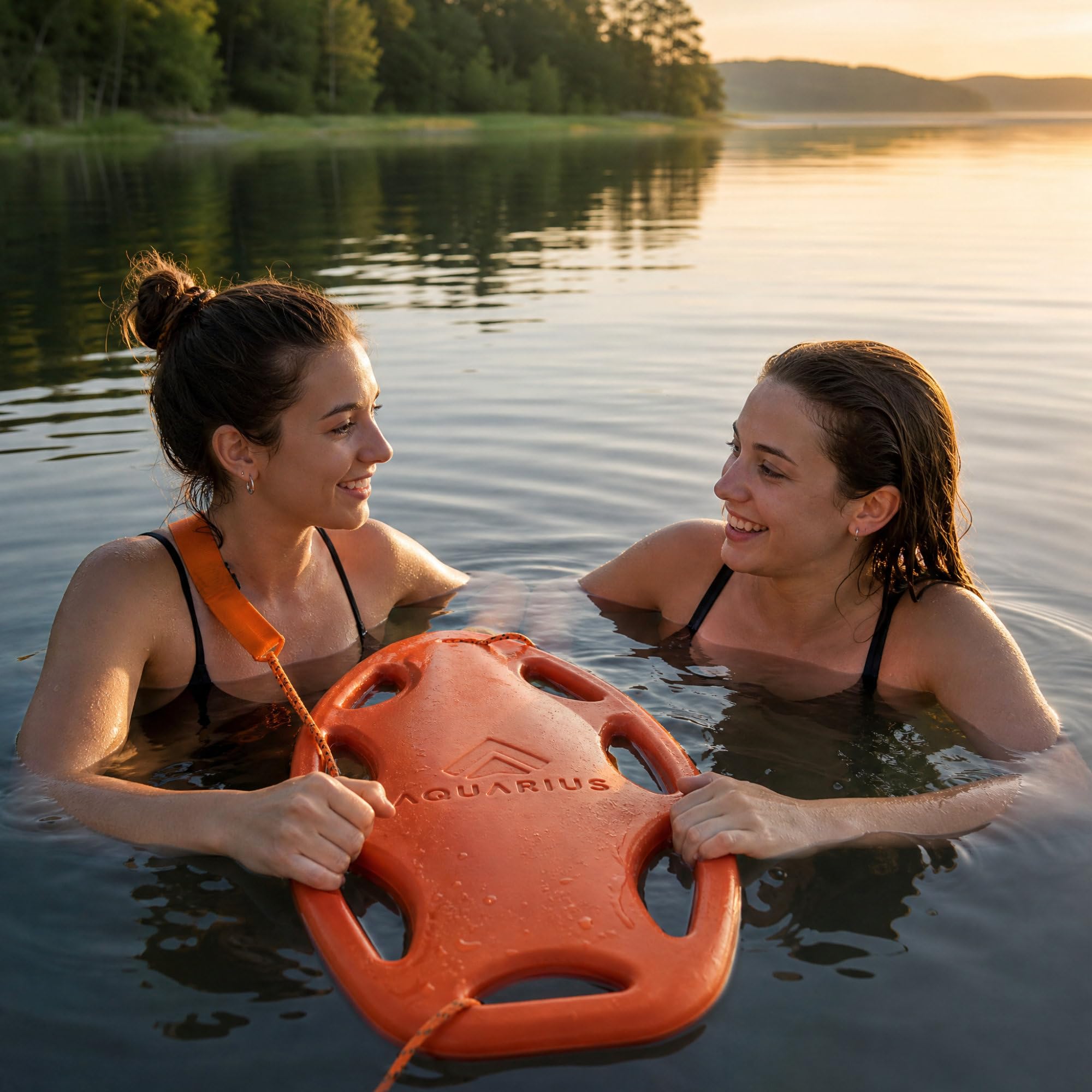 molti Rettungsboje Erwachsene 84x37cm – PRS-Zertifiziert, Freiwasser | Polyethylen, 7 Tragegriffe, verstellbarer Brustgurt, ca. 1,55 kg, leuchtend Orange, für Rettungstraining
