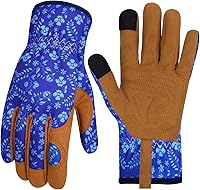Vista 11 de Guantes de Jardinería de Cuero MERTURN para Mujeres, Guantes de Jardín a Prueba de Espinas, Guantes de Trabajo Compatibles con Pantalla Táctil