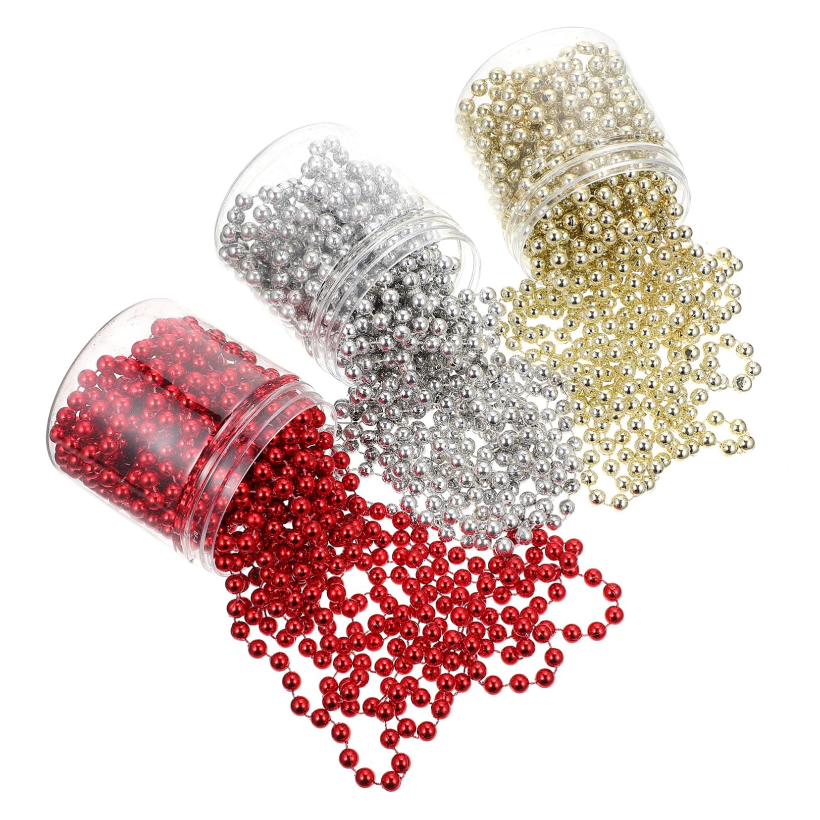 Zerodeko 3pièces Guirlande de Perles de Noël pour Couronne Guirlande Décorative de Perles pour Sapin