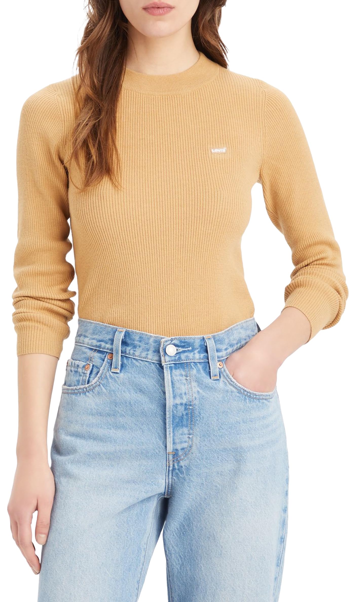 Levi's Crew Rib Sweater Sweatshirt Vrouwen, Pearled Ivory, XS