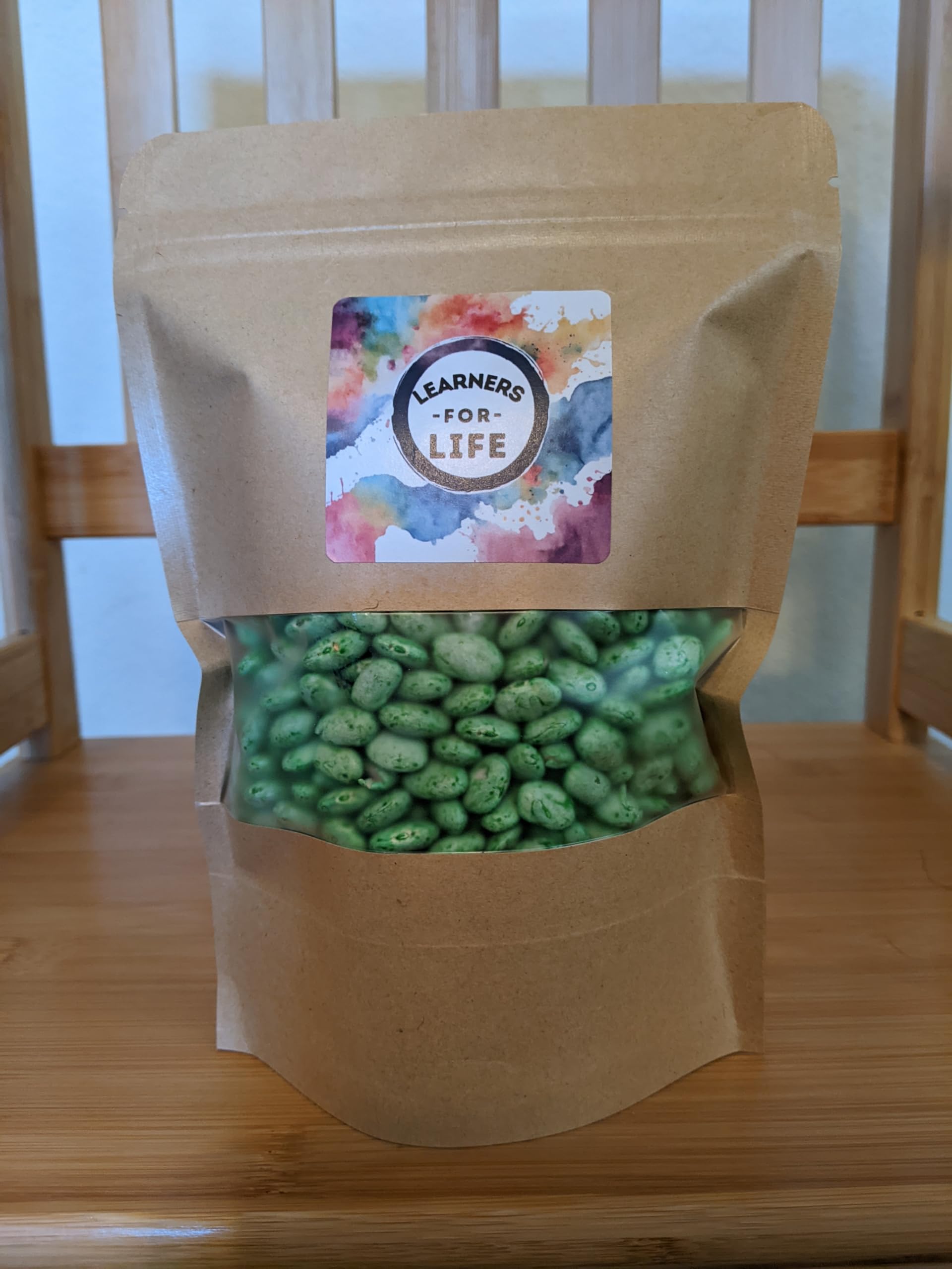 Generic Handmade, Non-Toxic, Taste-Safe, Sensory Bin Filler, Sensory Beans, Craft Beans (Green), Medium