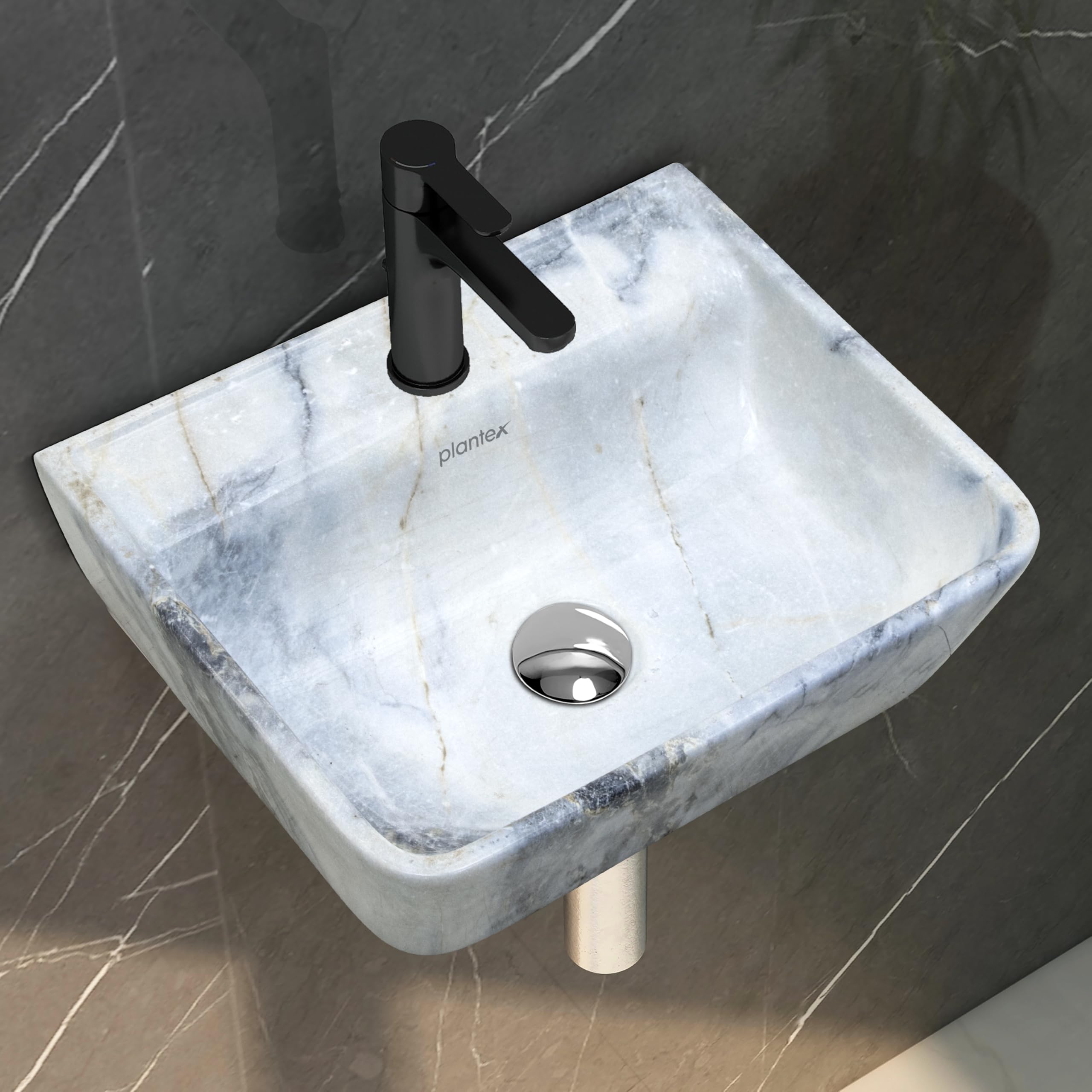 Plantex Ceramic Wash Basin - Black -16