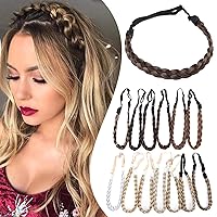 Vista 15 de Hairro Diadema trenzada, pelo sintético, trenzas trenzadas #9/10 marrón ceniza, 5 hebras, 1.76 oz