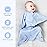SleepingBaby Zipadee-Zip Transition Swaddle - Cozy Baby Swaddling Blanket with Zipper Convenience - Roomy Wearable Blanket for Easy Diaper Changes - 4-8 Month - Baseline Blue Heather