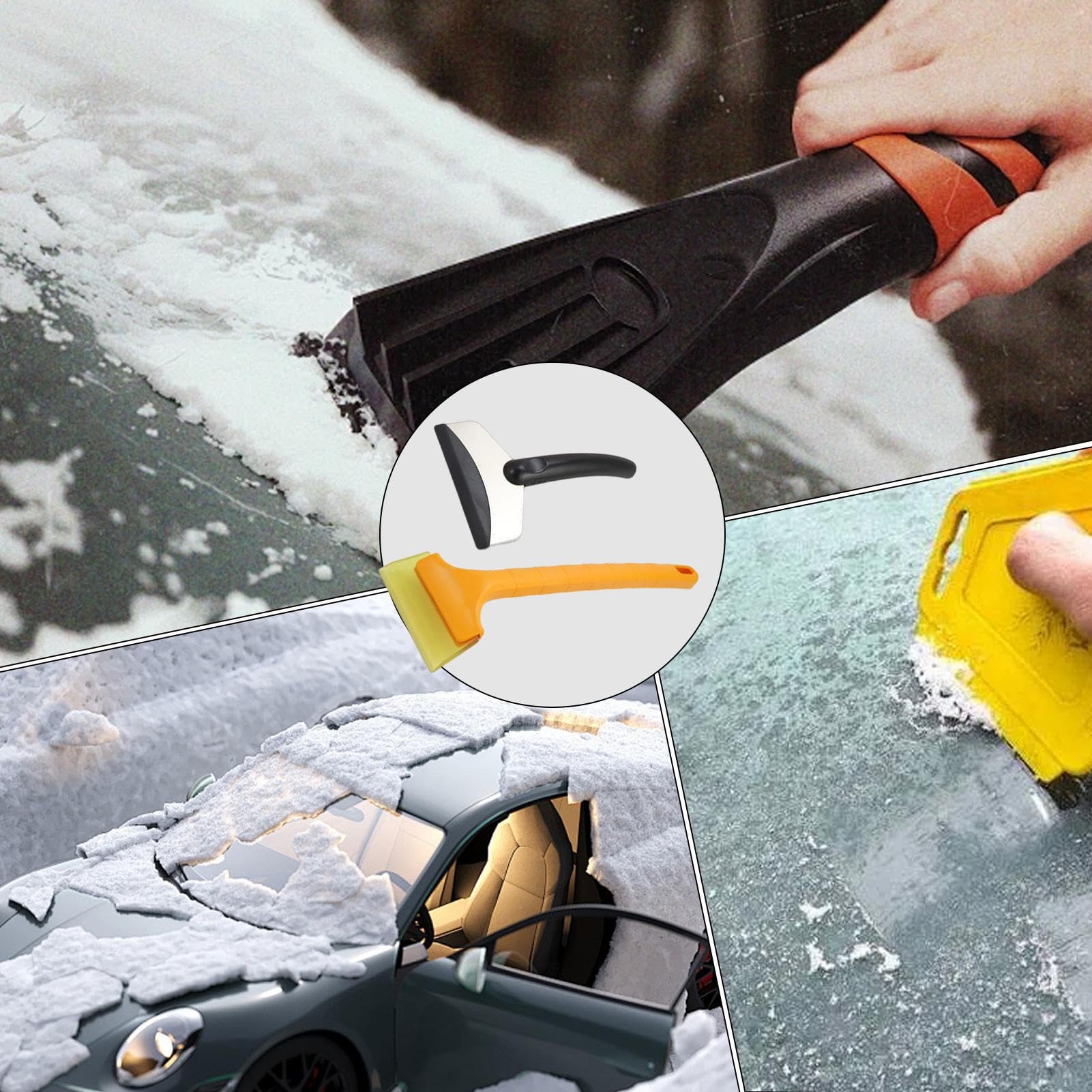 Spazzola Neve Per Autovetture Spazzola Ergonomica Multifunzionale | Raschietto Per Ghiaccio E Neve Per Parabrezza Per Esterno Autocarri Parabrezza Pendolarismo Inverno Casa Parcheggio