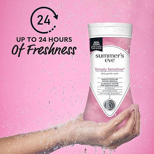 Miniatura 2 de Summers Eve Simply Sensitive Daily Gentle - Lavado femenino, elimina el olor, pH equilibrado, 9 onzas líquidas