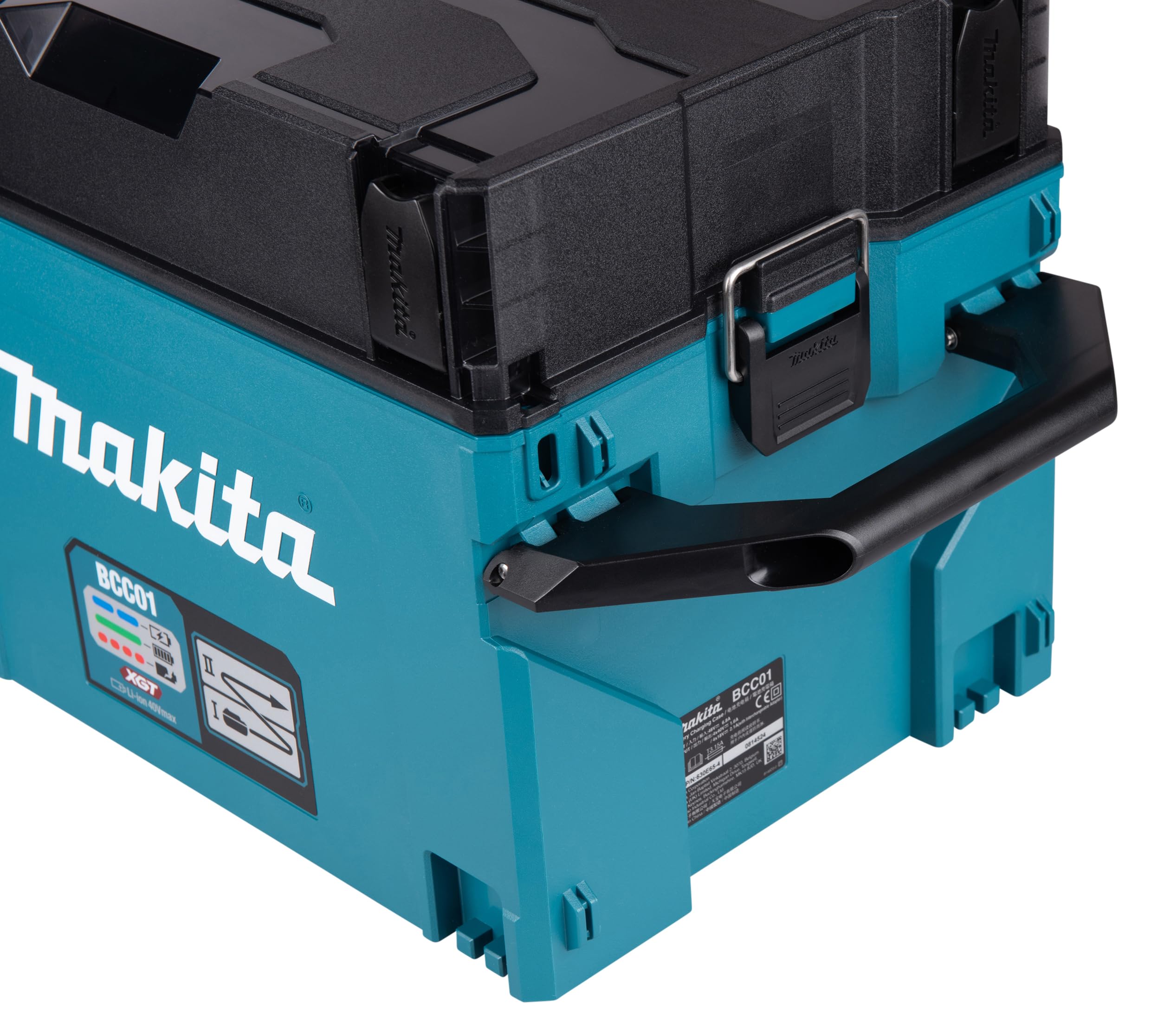 Makita Mallette de chargement de batterie BCC01, 40 V max., 8 emplacements, série XGT, pétrole/noir 1914U3-7