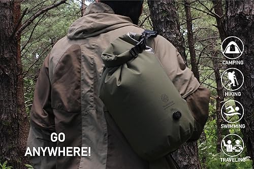 Miniatura 5 de Lavadora portátil con bolsa de lavado Bolsa seca totalmente impermeable de 15 litros Lavadora de nailon ligera y compacta Bolsa de lavandería