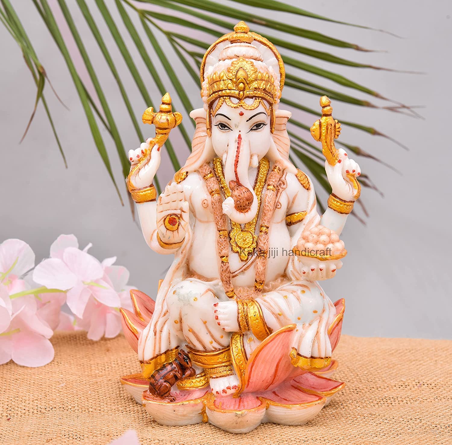 Buy Khamma Ghanni Handicraft Marble Dust Lord Ganesha Big Statue