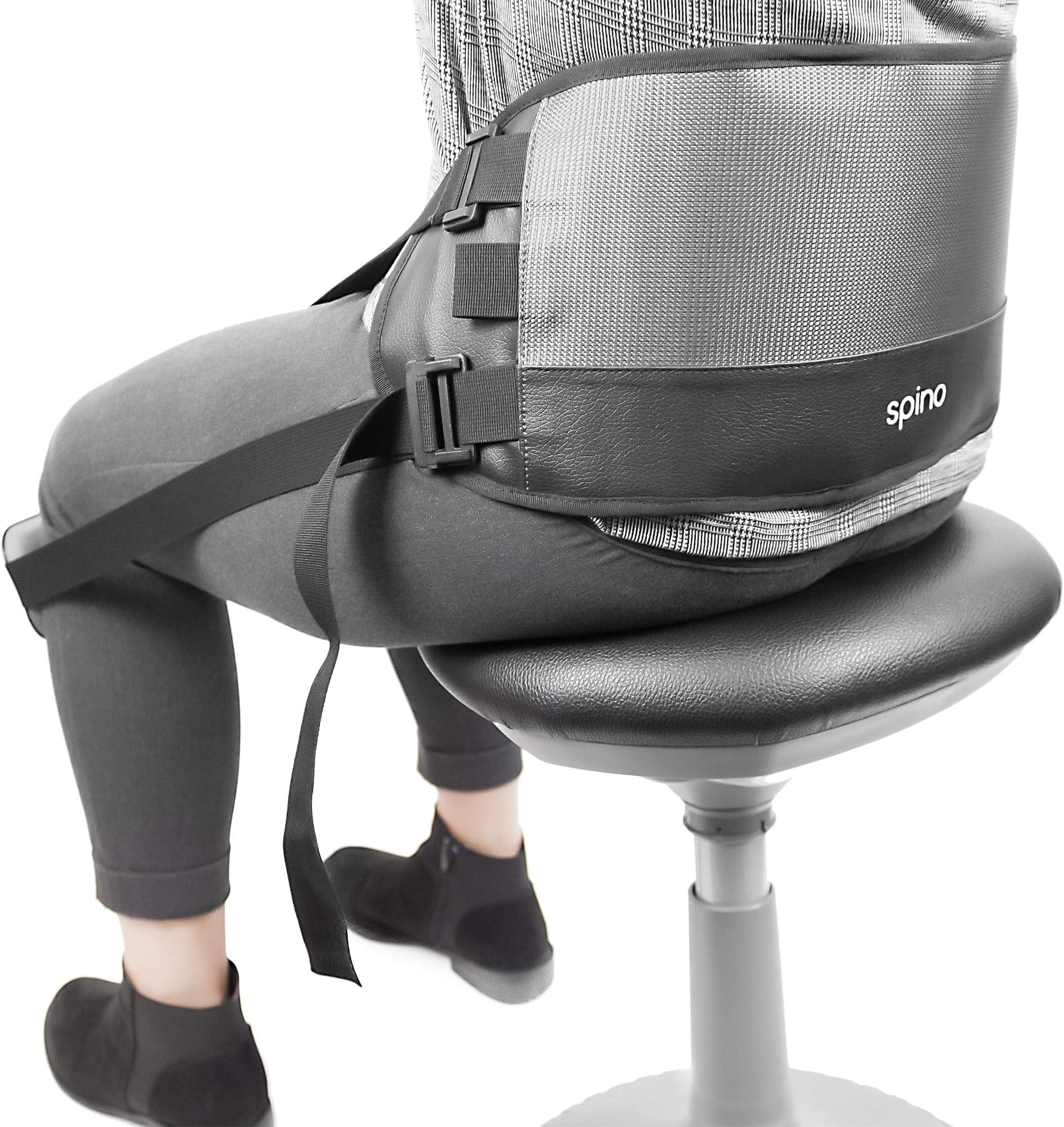 Notion Innovations Spino Deluxe Back Support Posture Correction and Improvement System with Office Chair Attachment