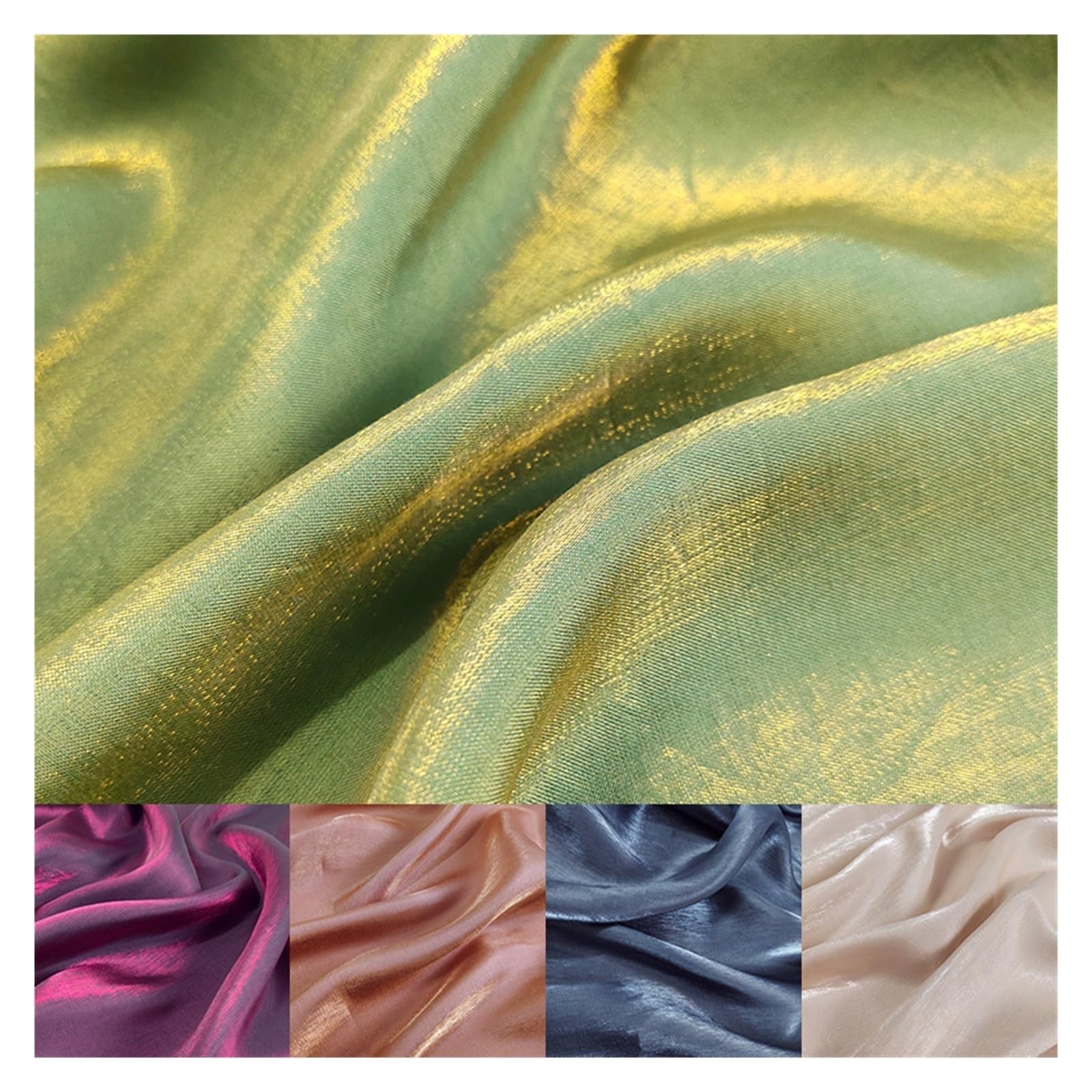 Tejido de satén sedoso líquido, Tela de satén seda esmaltada sedosa for vestido novia Hanfu, costura artesanal for bebé, 50x150cm(8)