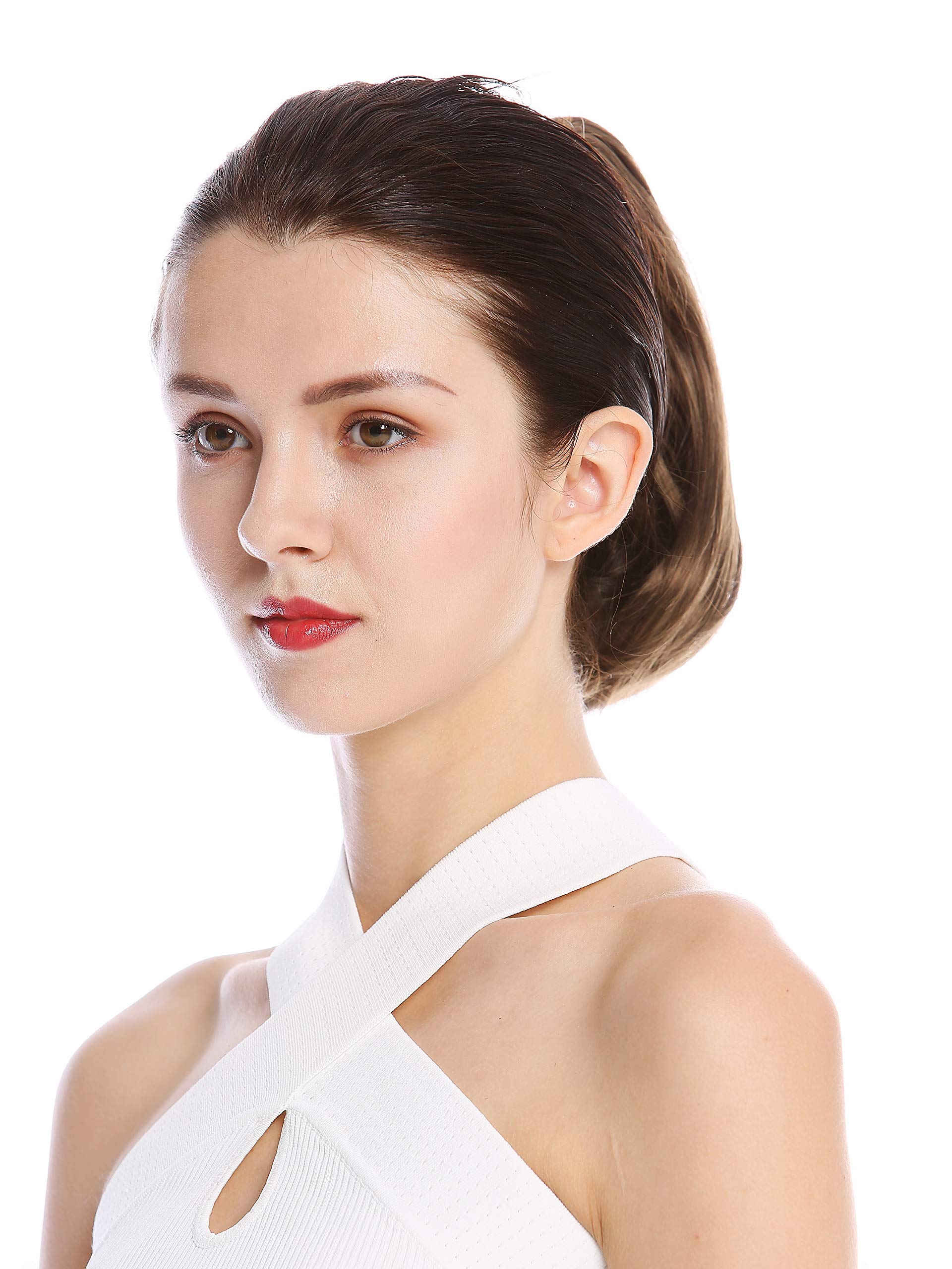 WIG ME UP - 622-V-10 Ponytail Hairpiece Extensions short straight smooth but voluminous medium brown 10inch - Image 3