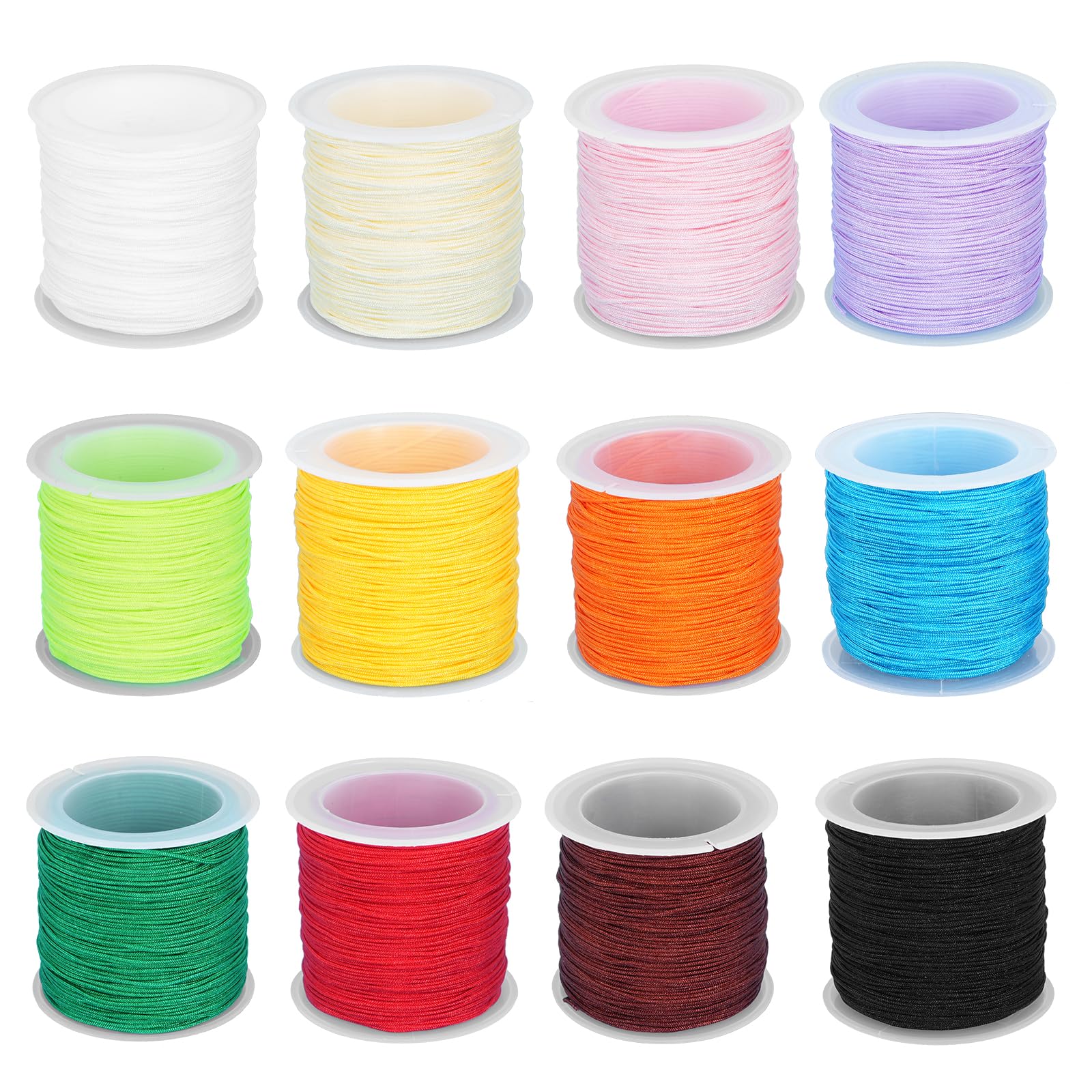 12 Rotoli Filo Nylon 0.8mm X 45m - Colorati Per Braccialetti, Collane E Fai Da Te - Cordoncino Resistente - Foto 9