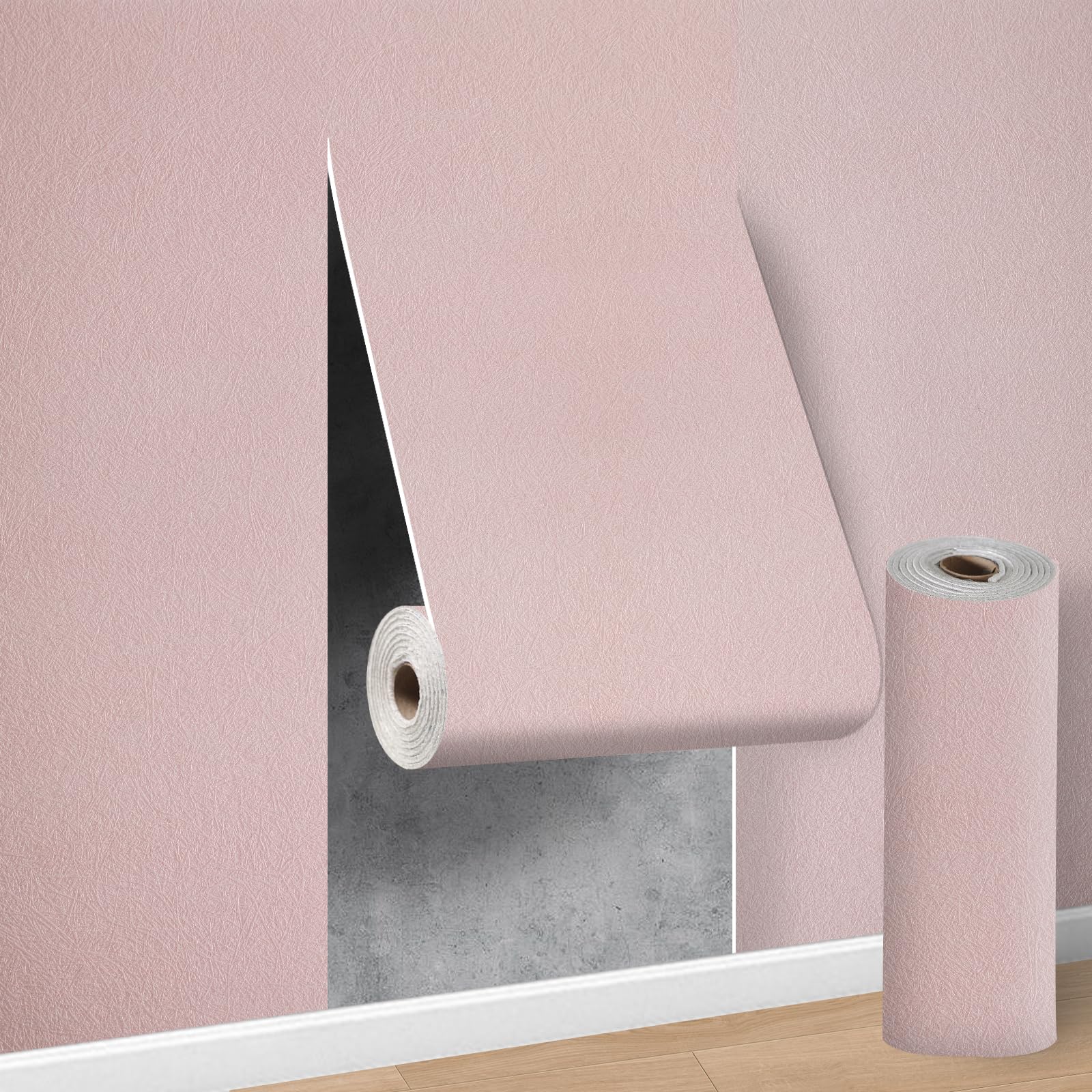 Cathpetic Pink Self Adhesive Thermal Wallpaper,Peel and Stick Wall Panels 2 Roll=30 sq.ft,3mm Thick Waterproof Insulating Wall Paper for Kitchen,Living Room,Bedroom,Thermal Wallpaper for Cold Walls