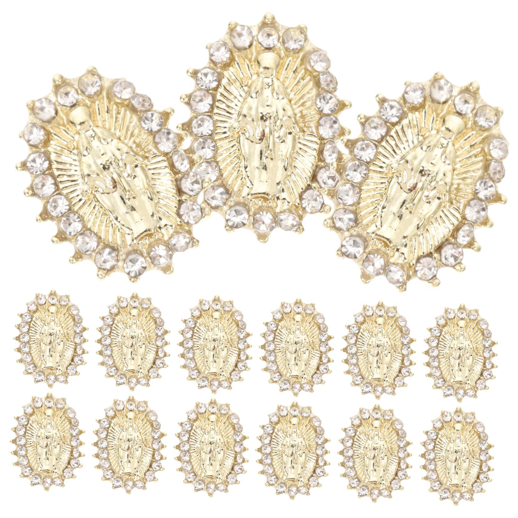 VALICLUD 5 Set Gioielli Con Diamanti Per Unghie Borchie Metalliche Per Unghie Decorazione Per Unghie Logorante Gemme Per Ciondoli Per Unghie Gemme Di Nail Art Lega D'oro 20 Pezzi * 5