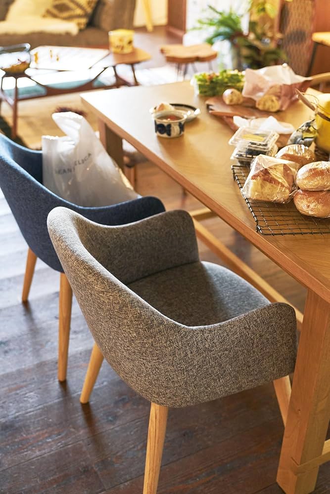 Amazon｜東谷 ダイニングチェア ブルー 幅50×奥行き58×高さ74×座