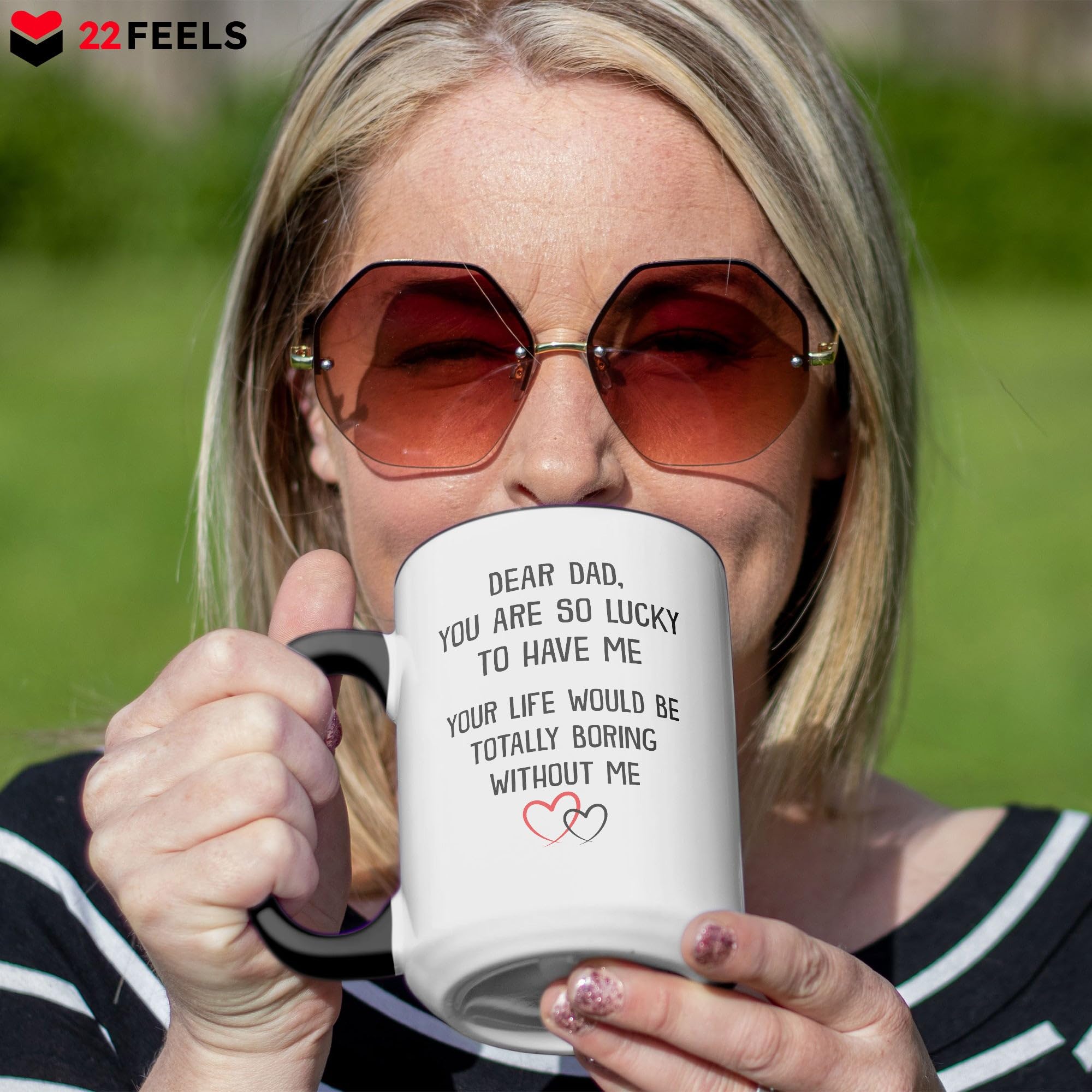 Amazon.com: 22Feels Large Funny Dad Gift Fathers Day Coffee Mug Men Papa  Father Birthday Present Idea from Son or Daughter (15oz) : Home & Kitchen