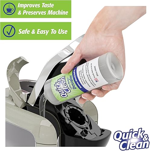 Miniatura 8 de Quick & Clean Descalcificador de 32 onzas (8 usos totales) - Fabricado en los Estados Unidos - Solución de descalcificación para Nespresso, Ninja,