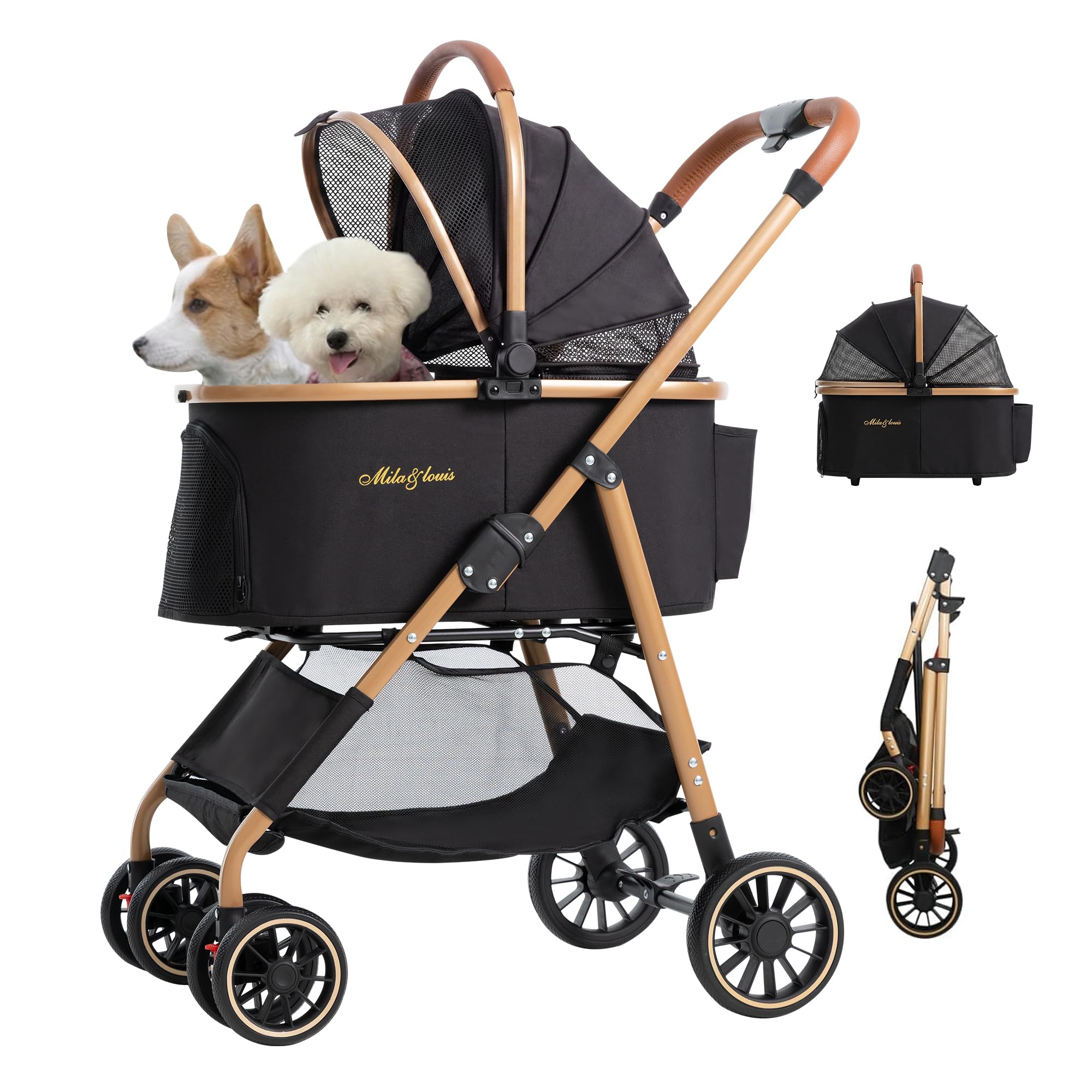 中古Milly & Louis ペットカート すぐ使えます！軽量 引き取り歓迎 Amazon | 【軽量5.5KG 中·小型犬専用】MILA&LOUIS ペットカート分離型