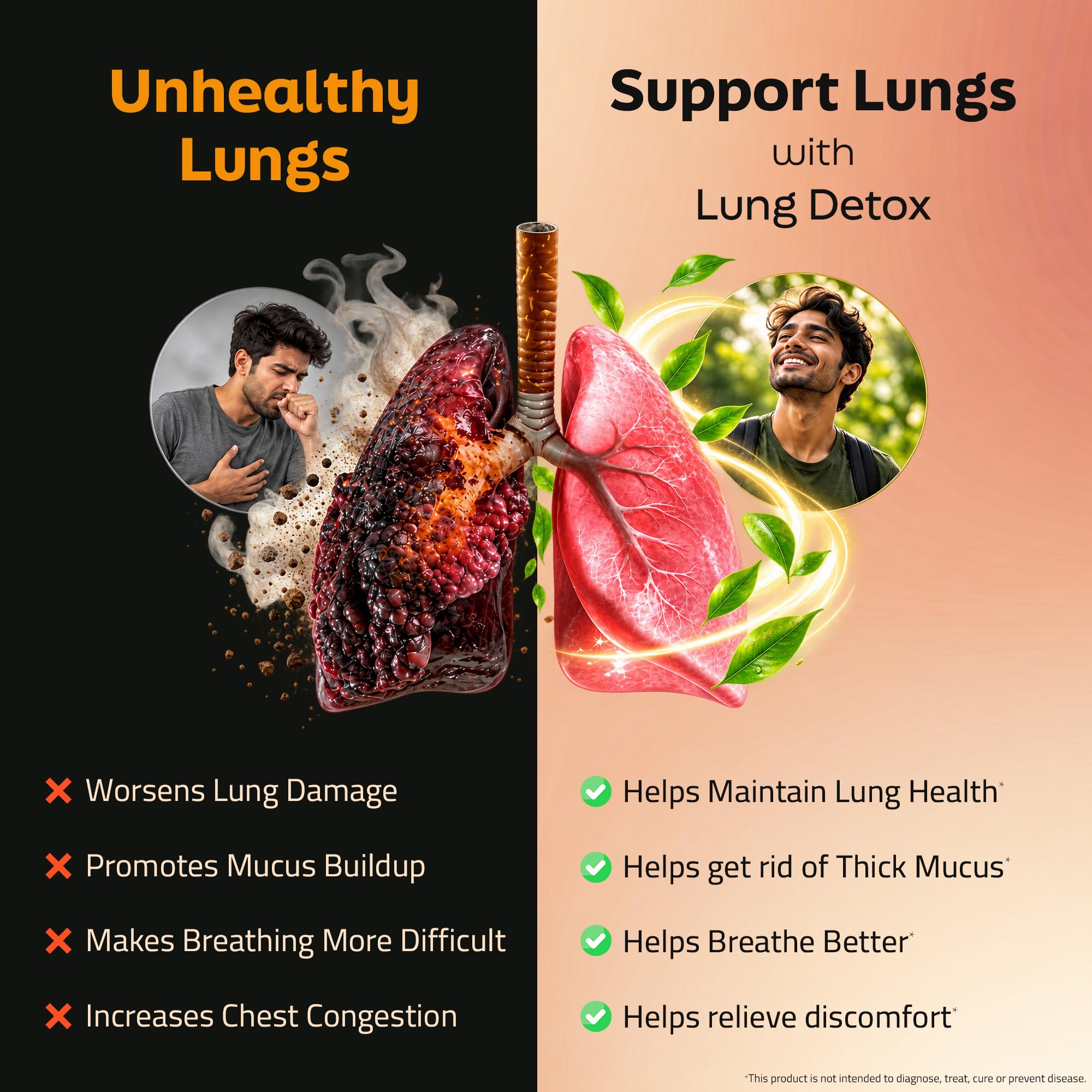 Auric Lung Detox Effervescent Tablets with NAC & 3 Ancient Herbs | Supports Lung Health & Antioxidant Defence | Daily Respiratory Wellness | Orange Flavour | 80 Tablets — Amazon image 8