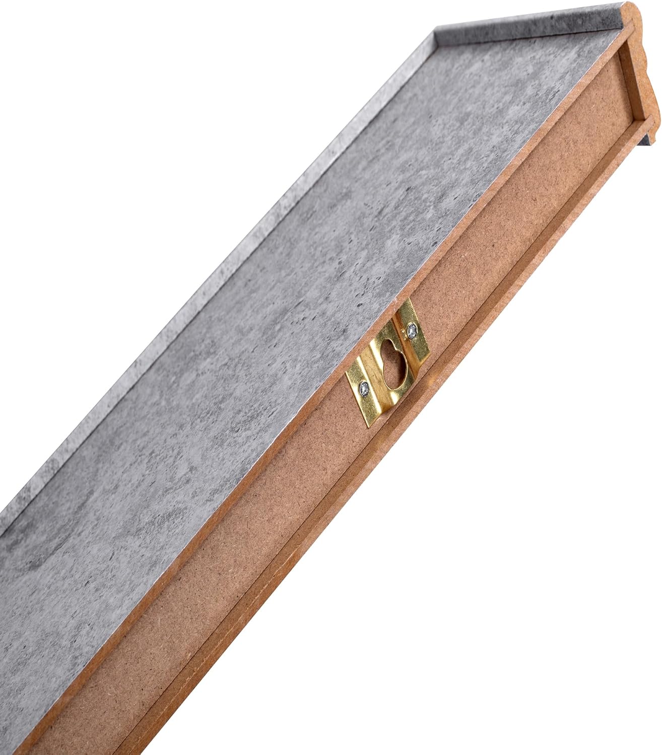 Floating Wall Shelves Set of 2 or 3, MDF Wood. for Living Room, Bedroom, or Bathroom. Display Books, Plants, and Decor. (Cement Gray, 24''x2''x6'' + 12''x2''x6'', 3)