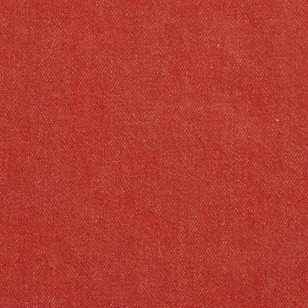 Red-Orange Washed Preshrunk Upholstery Grade Denim Fabric by The Yard - SKU: Harrison Mandarin