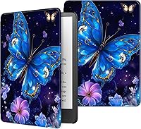 Vista 76 de Funda para Kindle básico de 6 pulgadas (11.ª generación), múltiples ángulos, piel sintética, delgada, con función de encendido y apagado automático