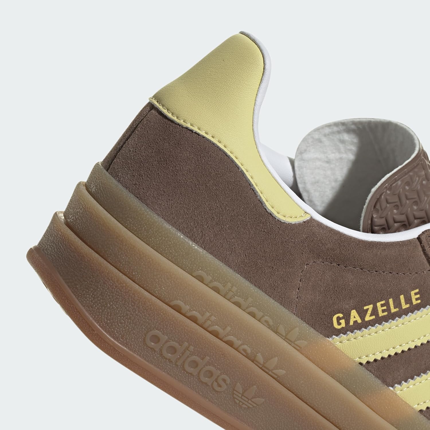 Adidas Gazelle Bold Womens Sneaker (Earth Strata Powder Yellow, 6.5)