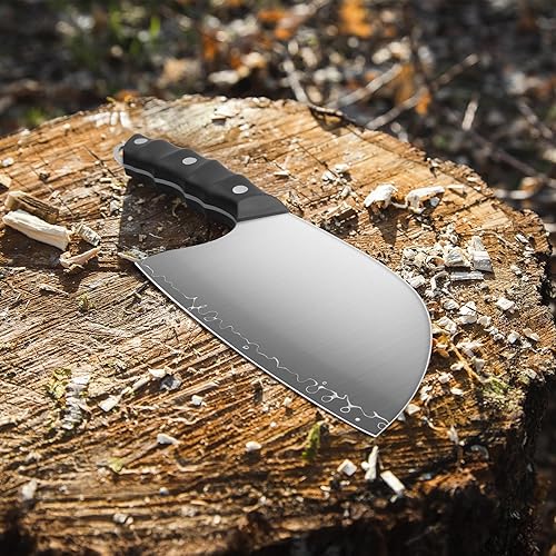 Miniatura 5 de FINTISO Cuchillo para carne, cuchillo de chef serbio afilado de 6.5 pulgadas, cuchillos de cocina con acero inoxidable de alto carbono de 5 capas