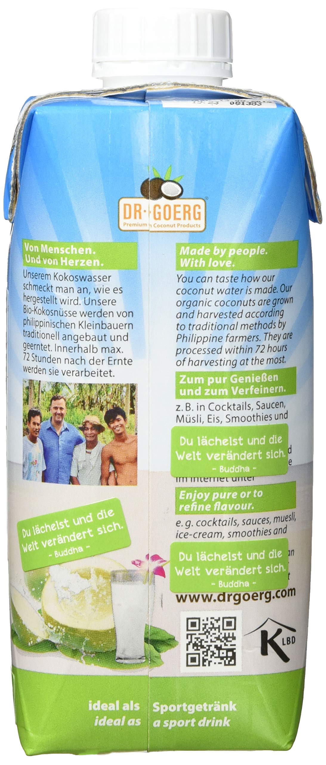 Dr. Goerg Premium Bio-Kokoswasser, 6er Pack (6 x 330 g)