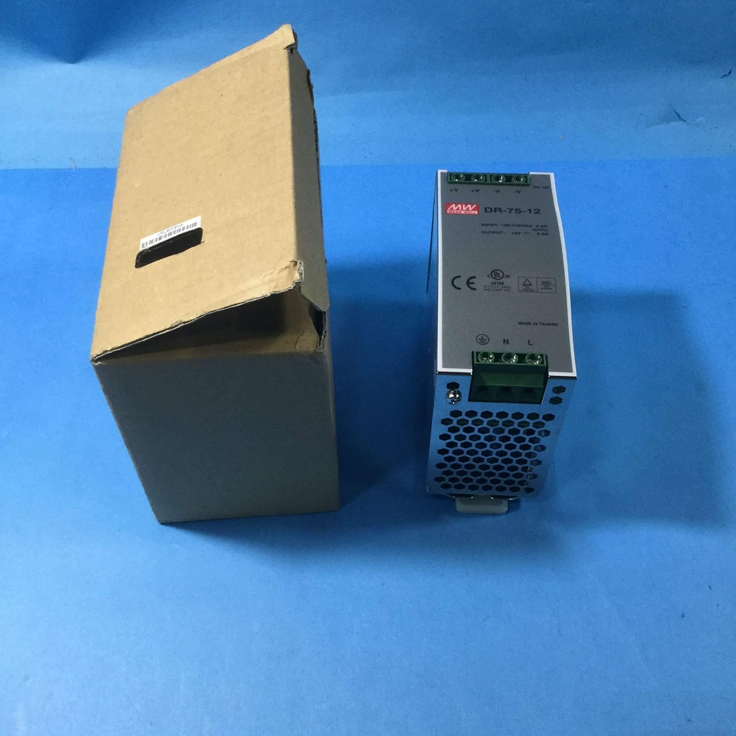 Mean Well Din Rail Mount Power Supply, Fixed, 85 V, 264 V, 76 W, 12 V