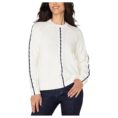 Liverpool Los Angeles Long Sleeve Crew Neck Raglan Sweater Women