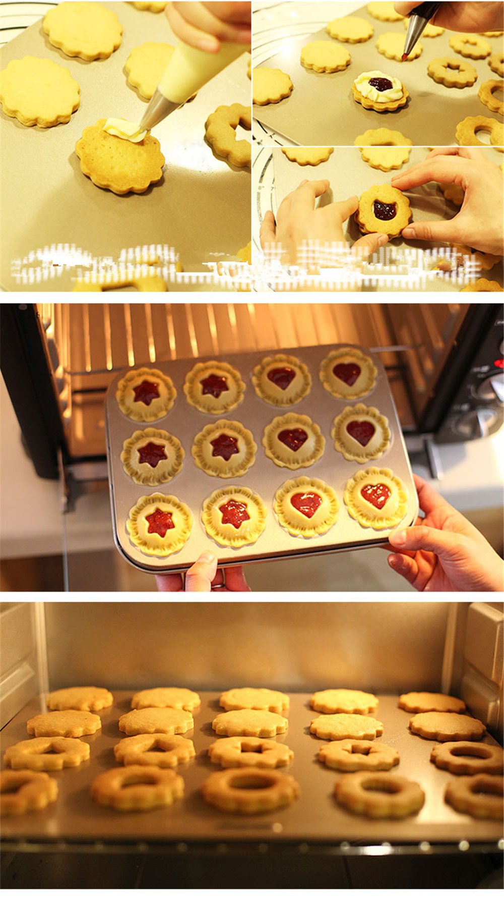Gracalaza Set Da 3 Tagliabiscotti In Acciaio Inox Per Biscotti, Sandwich E Fai Da Te - Formine Per Pasta E Torte - Ideali Per Decorazioni Di Compleanno E Natale - 5